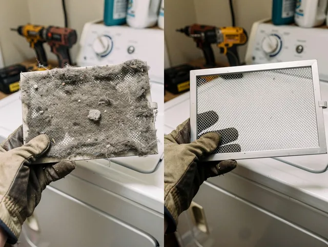 Professional lint trap cleaning by Cudahy Dryer Vent Cleaning in Cudahy